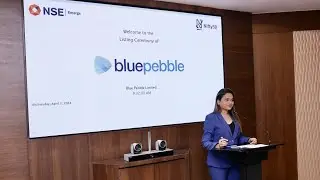 Best corporate anchor Mayuri Malandkar hosting a listing ceremony of Blue Pebble Limited on NSE