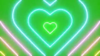 New Neon Light Love Heart green screen Hd|neon heart green screen effect|green screen neon heart