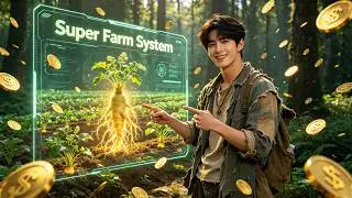 Unemployed college grad returns to farm. Binds Super Farmer System. Grows miracle crops