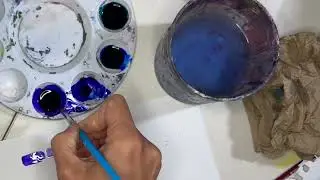 Paint Value Scales with Blues