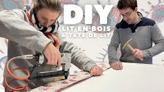 DIY LIT ET TÊTE DE LIT - On termine enfin la chambre du studio ! Vlog rénovation/travaux #renovation