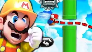 😨 Schafft MARIO es DURCH die LÜCKE?! 📏Mario Maker 2 🏆 [CROUCH CHALLENGE]