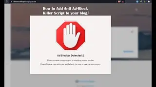 How to install AdBlock Killer Script in Blogger? || Ankeet Chamlagain