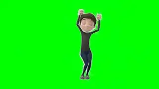 Tommy boy dance happy animation💑🌞💃💁💂 💏 green screen