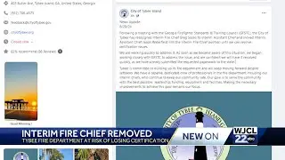 Tybee Island fire department faces crisis as interim fire chief removed for lack of certification