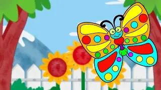 How to Draw a Butterfly | Animation and Drawing Coloring