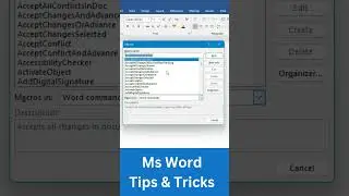 Ms Word Tips & Tricks 