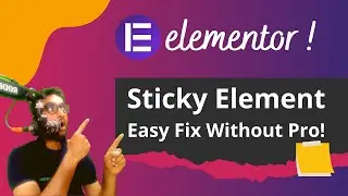 Create Sticky Element in Elementor without Elementor Pro | Fixed Element