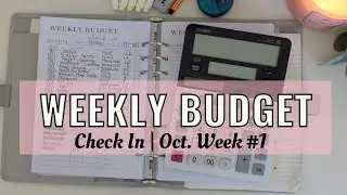 Weekly Budget Check-In |  Budget With Me | Week 1 | October 2023 Budget | Expense Tracker