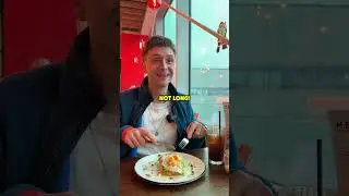 Eat in every airport restaurant before a flight