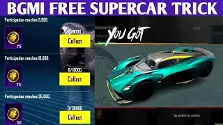 BGMI FREE SUPERCAR SKIN TRICK😰 ? ASTON MARTIN SUPERCAR EVENT 😍 PARTICIPATION REACHES 2400