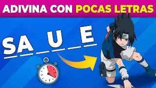 Adivina el PERSONAJE de NARUTO con POCAS LETRAS /Quiz Anime