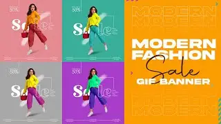 How to Design Modern Fashion GIF(Animation) Instagram Feed in photoshop 