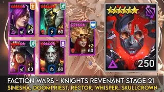 Knights Revenant Faction Wars 21 - Sinesha, Doompriest, Rector, Whisper | Raid Shadow Legends Guide