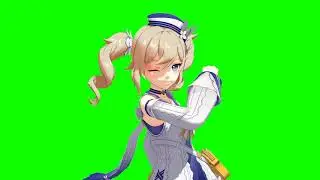 [GENSHIN IMPACT] Barbara (Beach Outfit) - Persona 4 "Specialist" (Green Screen)