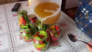 MARINATED HOT PEPPERS WITH HONEY.