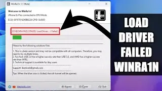 Jailbreak Error FIXED✔️: (CHECKRA1N2) (STAGE)  winra1n load driver failed.