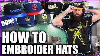 How to Embroider Hats! - Custom Embroidery to flat brimmed hats using the Brother PR-1055X