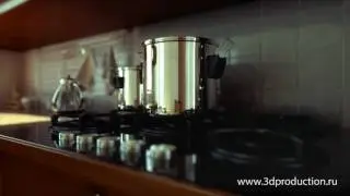 3D визуализация кухни.