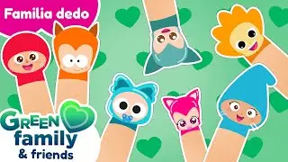 🖐 La FAMILIA DEDO con AMIGOS 🖐 CANCIONES para NIÑOS en ESPAÑOL | Green Family