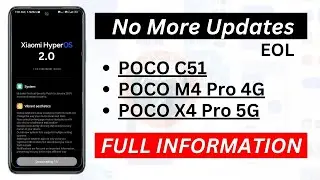 EOL - End Of Life - Poco C51/Poco M4 Pro 4G/Poco X4 Pro 5G | HyperOS 2.0 [ Android 15 ] New Update 🔥