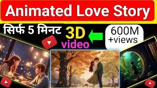 Create 3D Animated Love Story With Free Al Tools in 5 Mins | animated love story | सिर्फ 5 मिनट