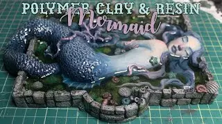 How I Make A Mermaid with Polymer Clay & Resin | Sculpture Time-Lapse