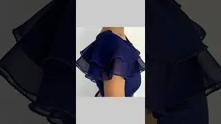 Double layer bell sleeves design cutting and stiching#sleeves design#bellsleeves#shortsvideo #shorts