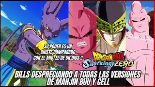 Bills Despreciando a Todas las Versiones de Manjin Buu y Cell - Dialogos DRAGON BALL SPARKING ZERO