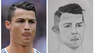 How To Draw Cristiano Ronaldo / Step By Step / Pencil Sketch