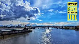 Vancouver Live 🇨🇦 - Fraser River | Capstan Station | Canada Line SkyTrain (April 26, 2024)
