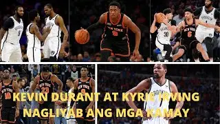 KEVIN DURANT AT KYRIE IRVING, NAGLIYAB ANG MGA KAMAY #netsvsknicks #newyorkknicksvsbrooklynnets
