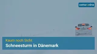 Schneesturm in Dänemark – Sicht geht gegen Null