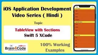 Create Table with Sections in Swift 5 XCode | Hindi | Implements Sections in UITabelView Easiest Way