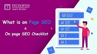What is On page seo | On page seo checklist | On page seo techniques