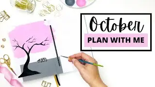 BULLET JOURNAL PLAN WITH ME | October 2020 | Spoopy Cherry Blossom Theme
