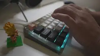 KBD67 Lite Gray Durock Linear Lubed and Filmed Sound Test ASMR