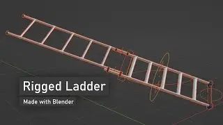 Custom Rigged Ladder for Animation Short Film, made in Blender - Wigglepixel