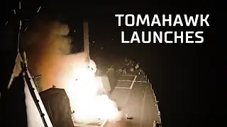 US Navy Launching TOMAHAWK Missiles
