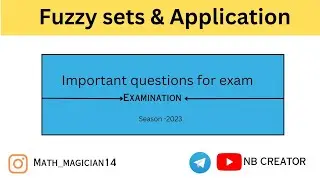 Fuzzy sets and application important questions || MSc 3rd semester || 