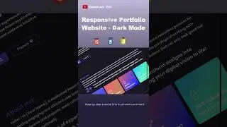 Responsive Portfolio Website using HTML CSS #responsiveportfolio #learnWithGowthamTirri #webdesign