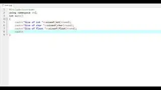 How to find size of int,float,char C++ Progam