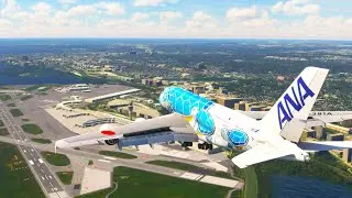 WATCH Airbus A380 TOUCH DOWN at LAX Airport!