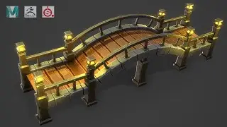 Making a stylized bridge with Autodesk Maya 2020, Zbrush, Substance Painter