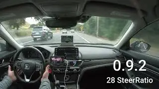 Openpilot 0.9.2 with High SteerRatio on Accord Test