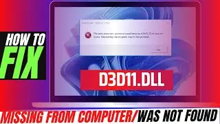 [𝟚𝟘𝟚4] How To Fix d3d11.dll Missing/Not Found Error Windows 10 32 bit/64 bit 🅽🅴🆆