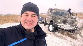 Гелик залетел на бетонный блок / Соревнования 23 февраля 2023