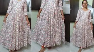 అంబ్రెల్లా ఫ్రాక్ కటింగ్ &స్టీట్చింగ్ /ఎక్కువ గ్యార రావాలంటే ఈ విదంగా కట్ చేయండి /#umbrellafrock