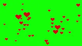 Hearts Fly   4K Green screen FREE high quality effects