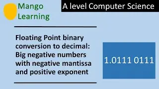 Floating point numbers: Negative mantissa, positive exponent